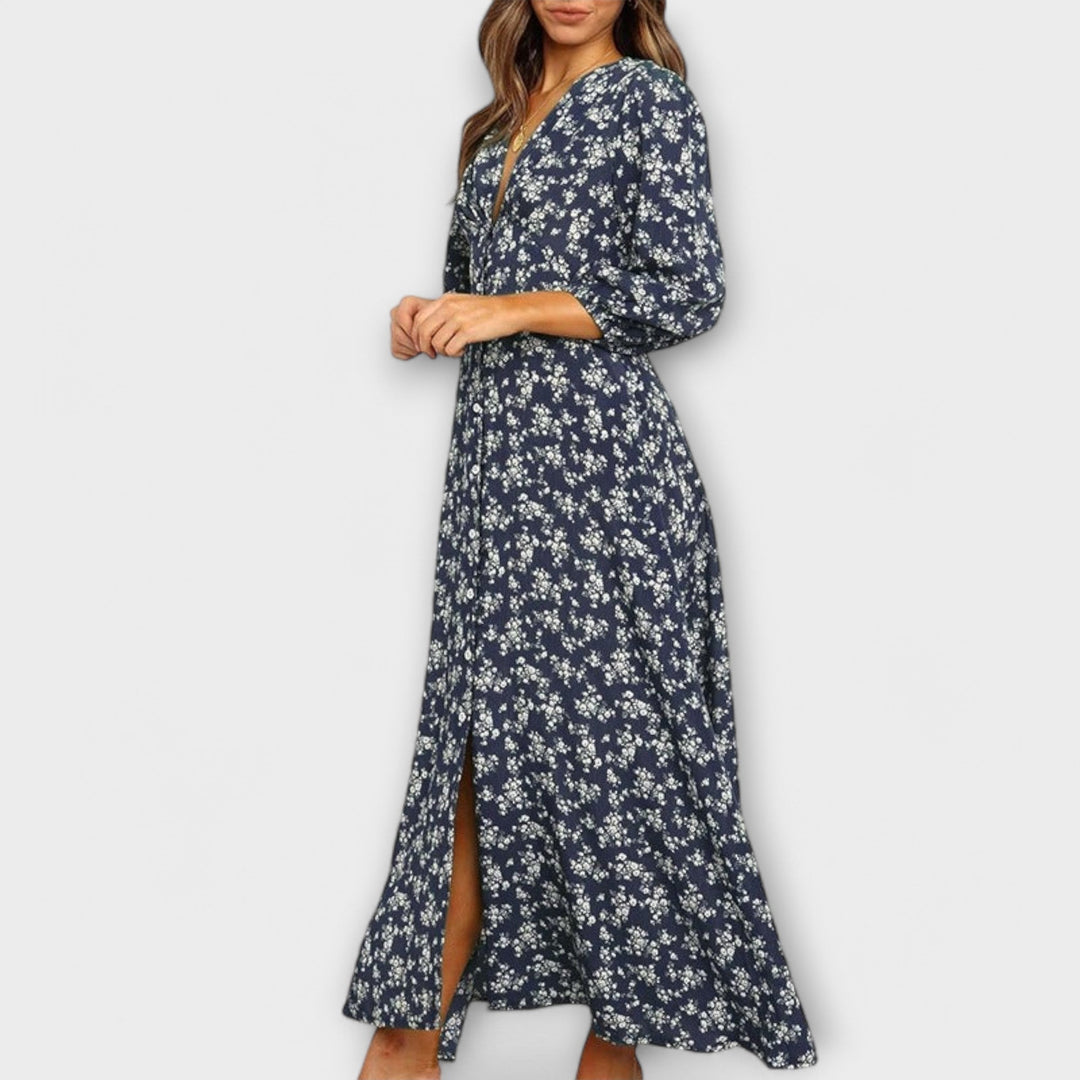 Vestido Maxi Flores para Senhoras