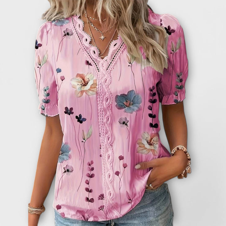 Emily - Blusa Moderna com Decote em V