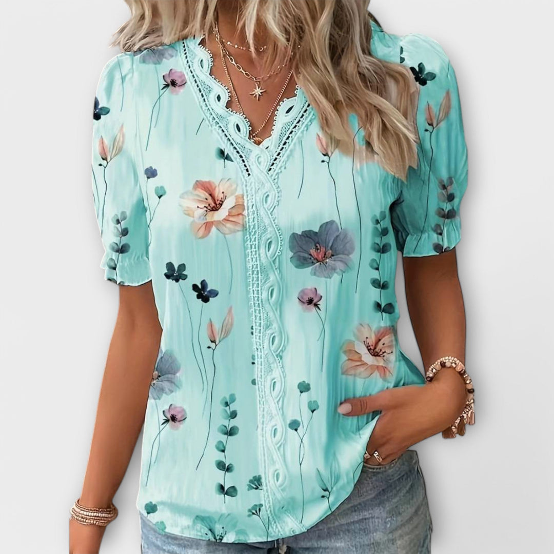 Emily - Blusa Moderna com Decote em V