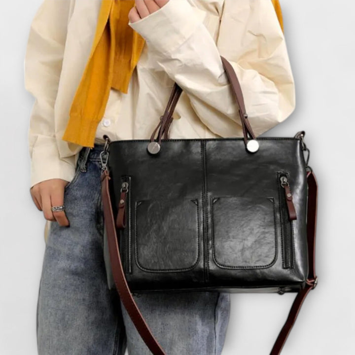 Cécile. - Elegante Bolsa de Couro