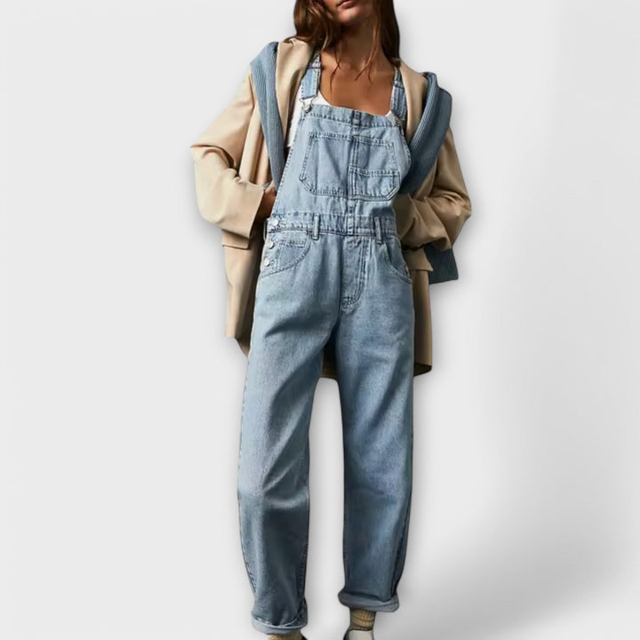 Shaira – Macacão de Denim com Corte Relaxado