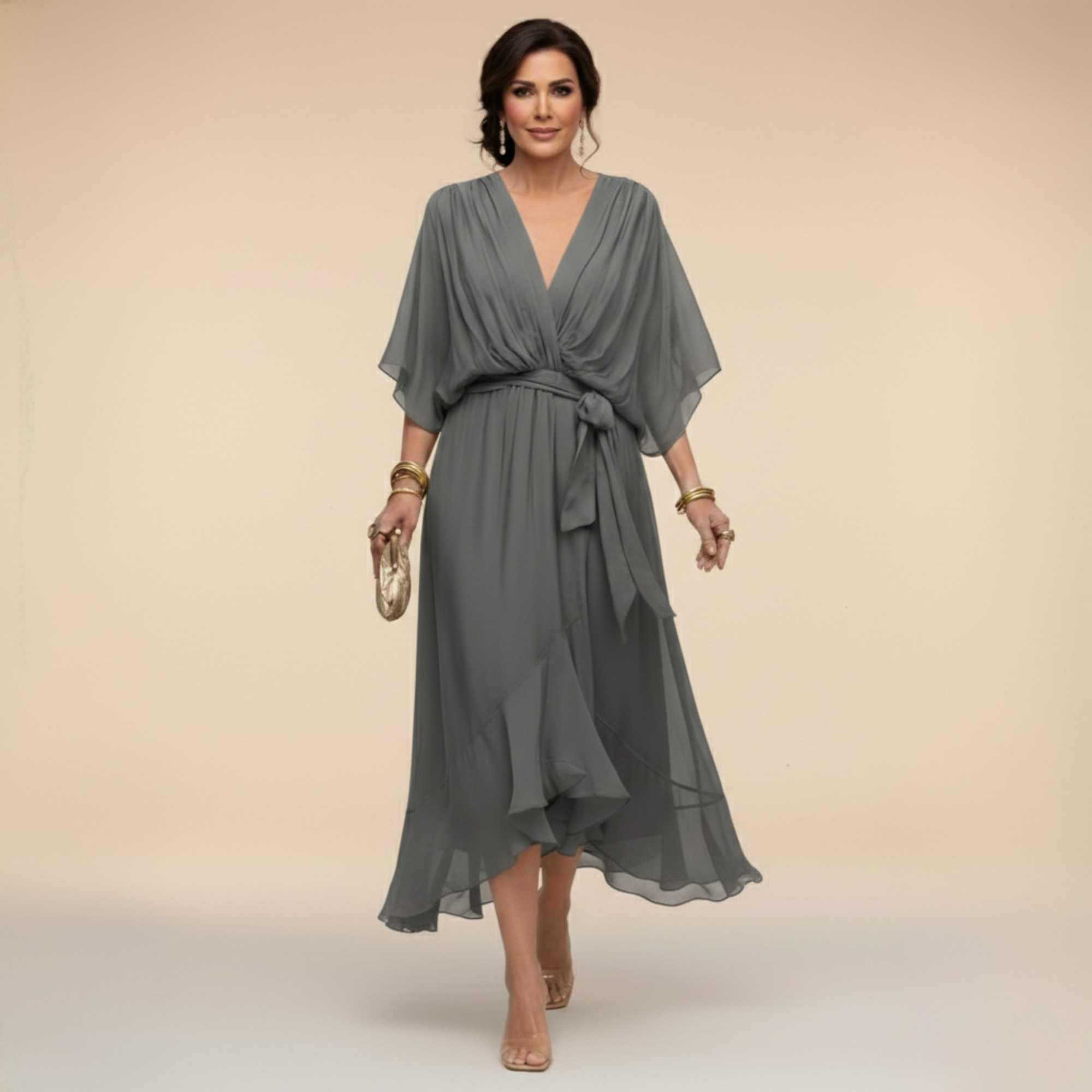 Monica - Vestido chiffon