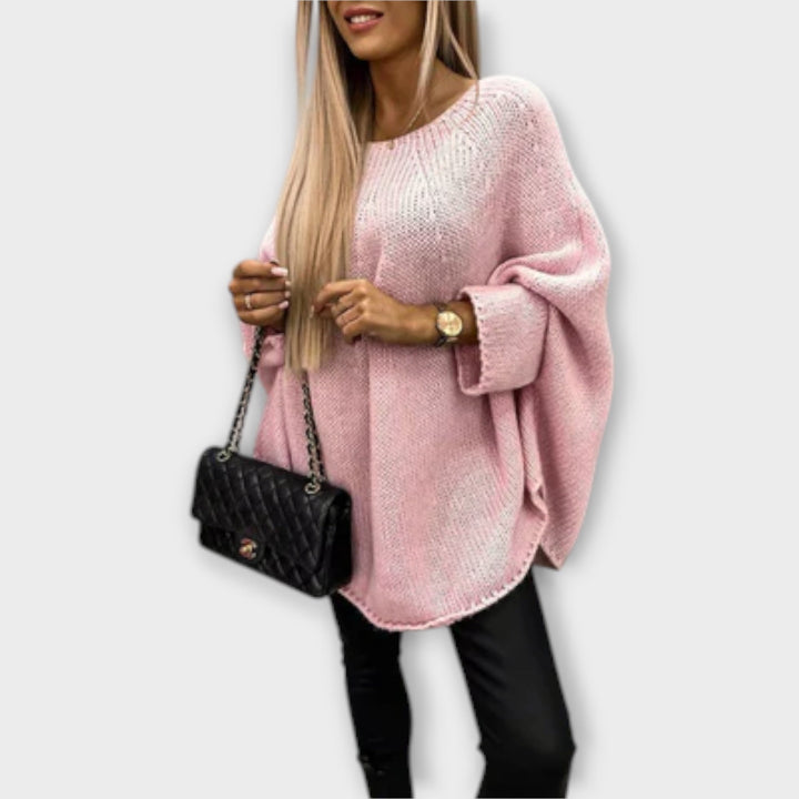 Isabelle - Pullover feminino elegante com decote redondo