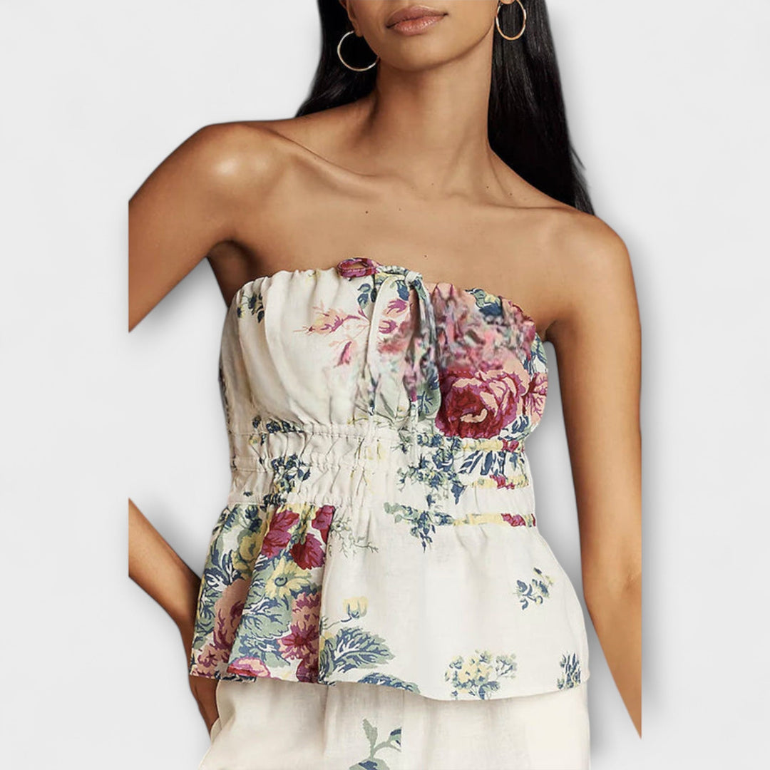 Indigo - Conjunto de Padrão Floral de Verão