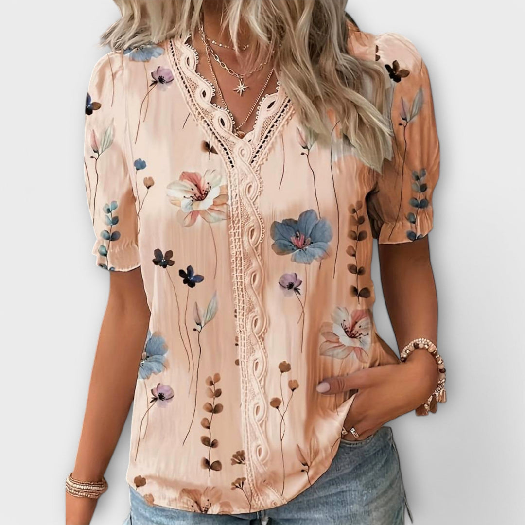 Emily - Blusa Moderna com Decote em V
