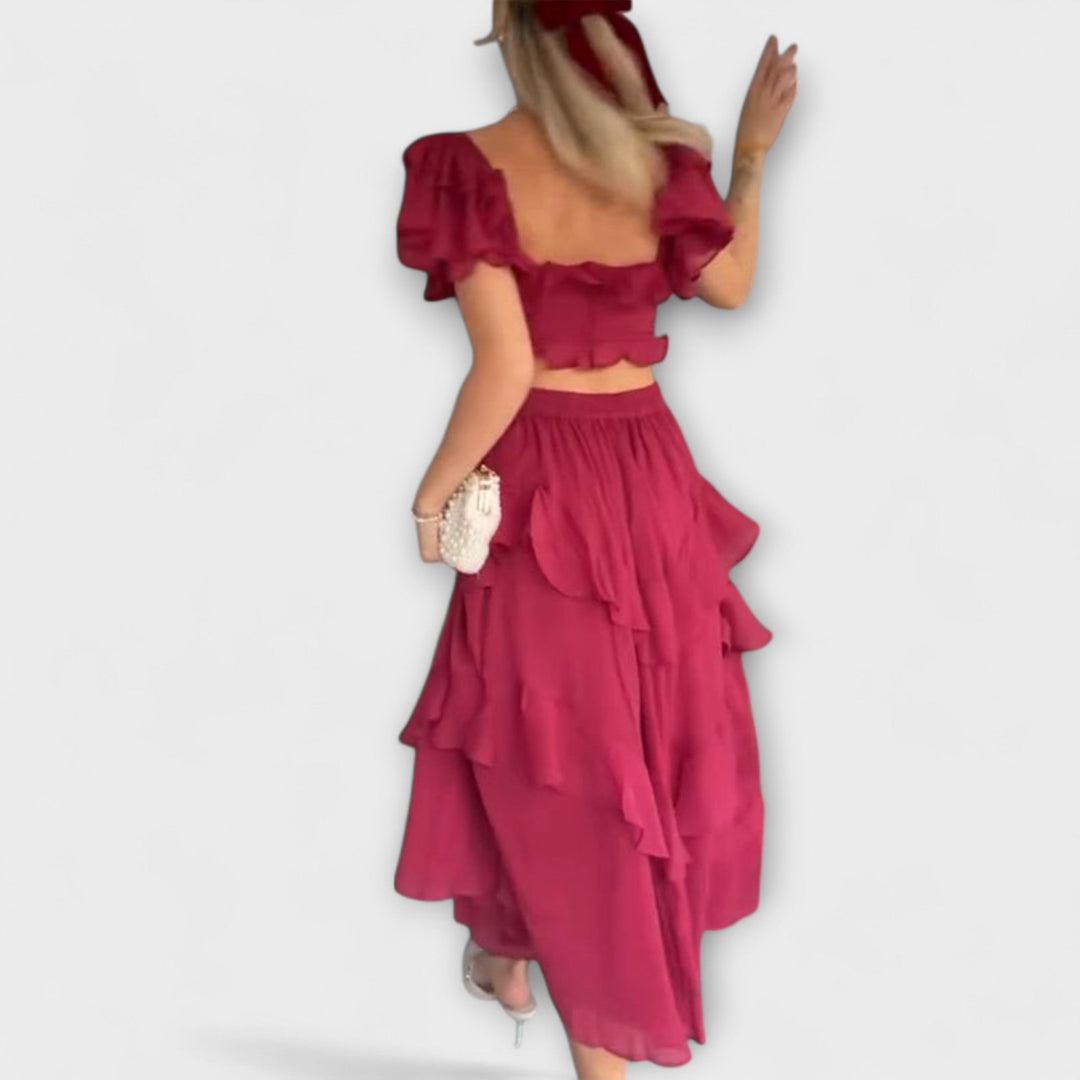 Elisa - Vestido com Detalhes em Renda