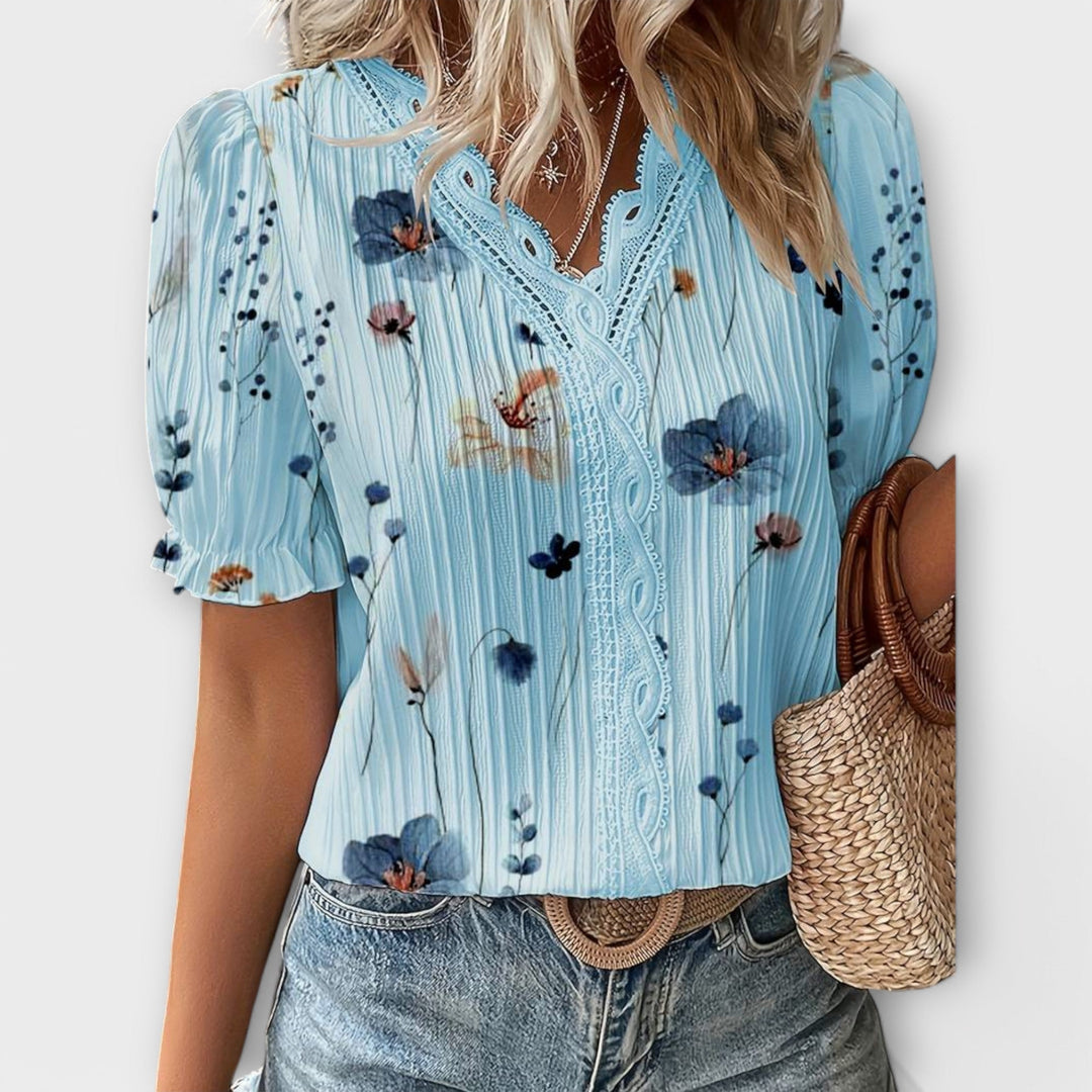 Emily - Blusa Moderna com Decote em V