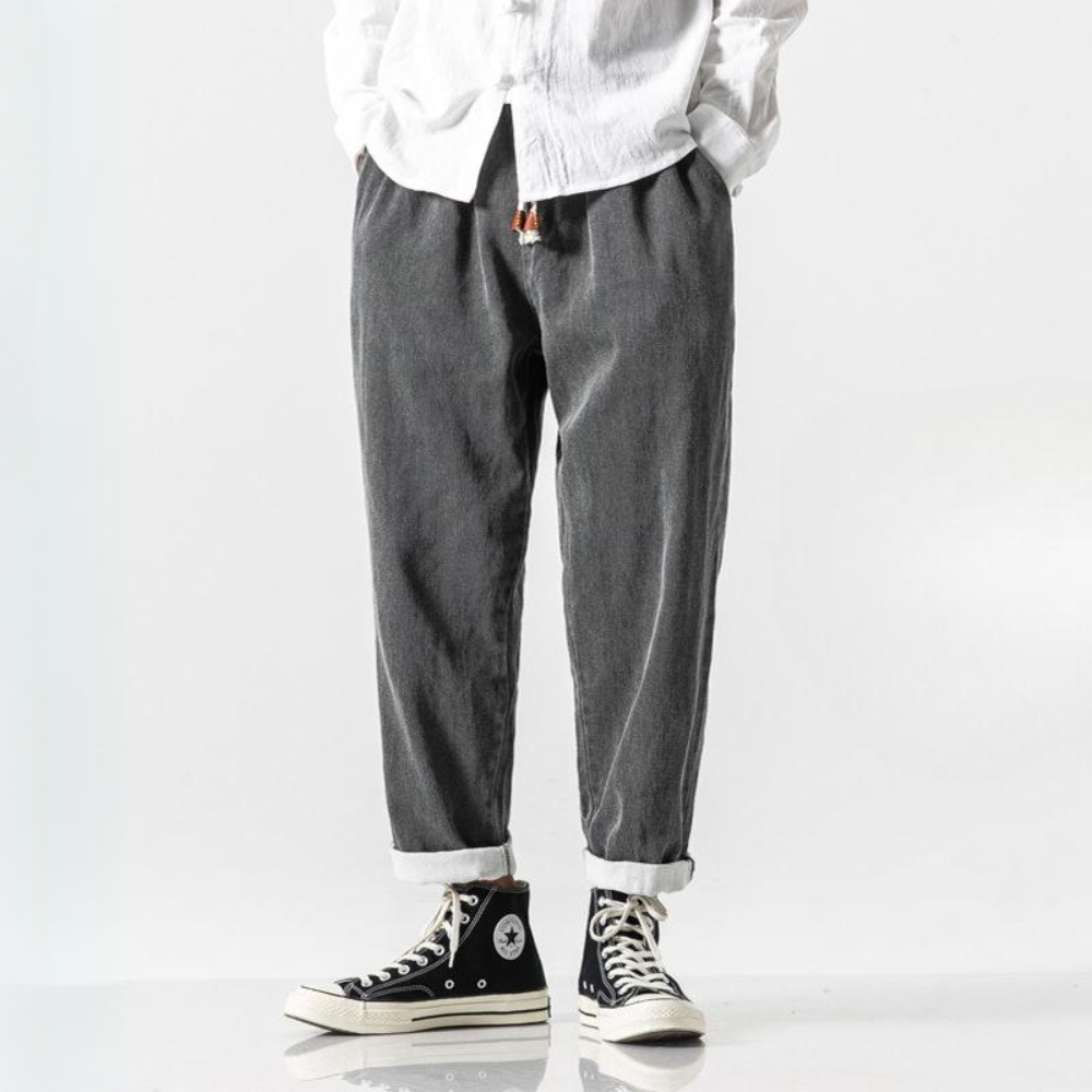 Asami - Calças de Jeans Confortáveis em Bege