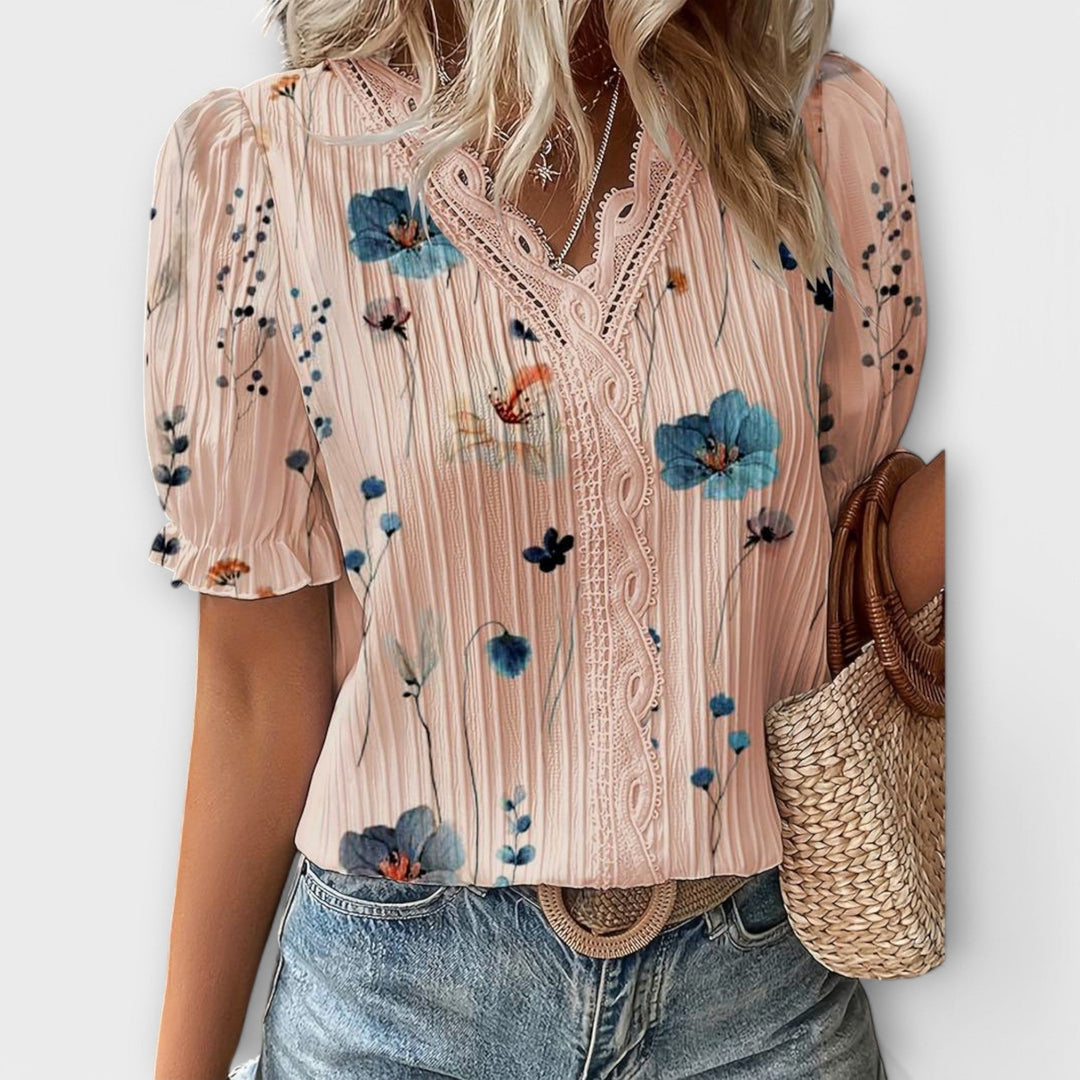 Emily - Blusa Moderna com Decote em V