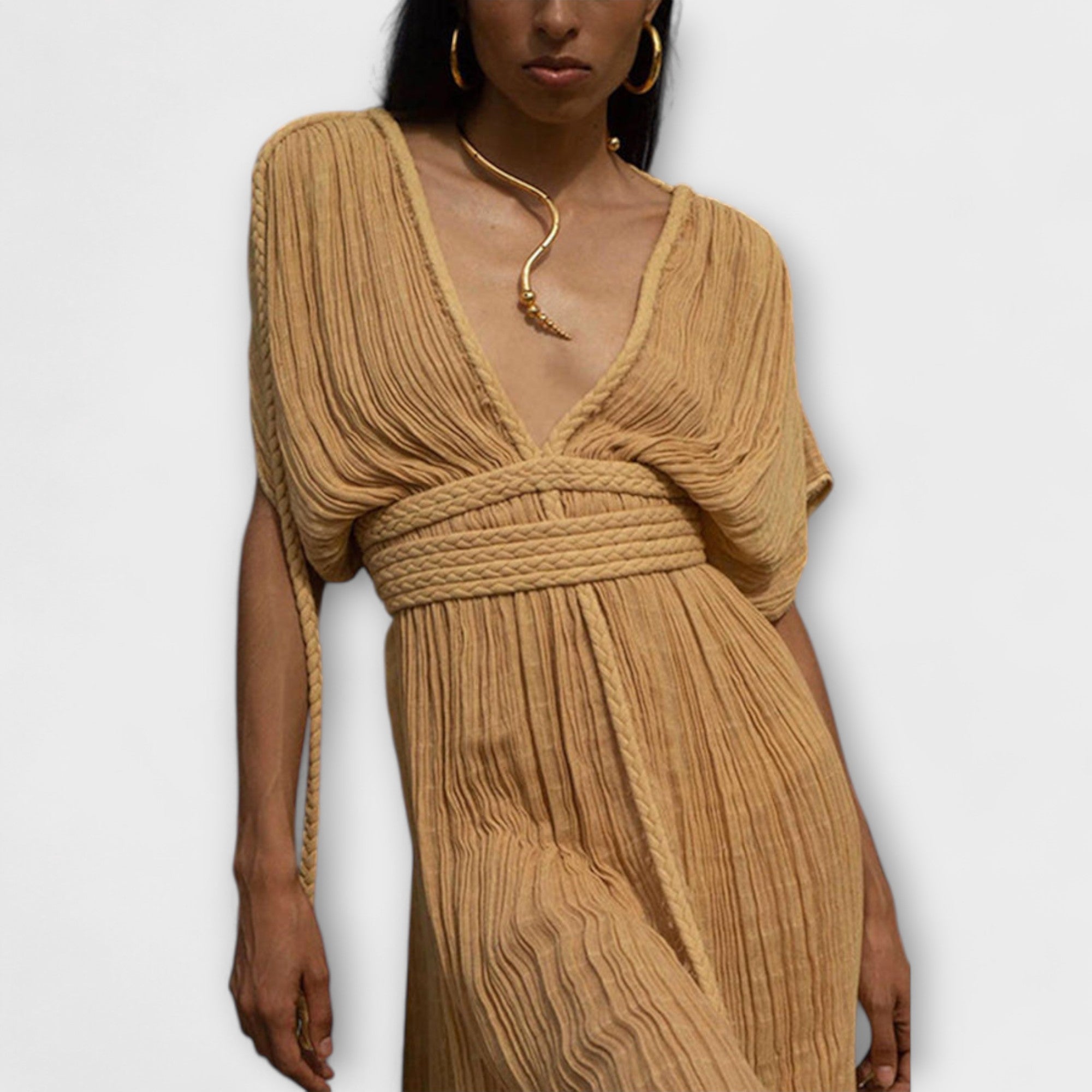 Vestido Maxi Kimono em Estilo Grego