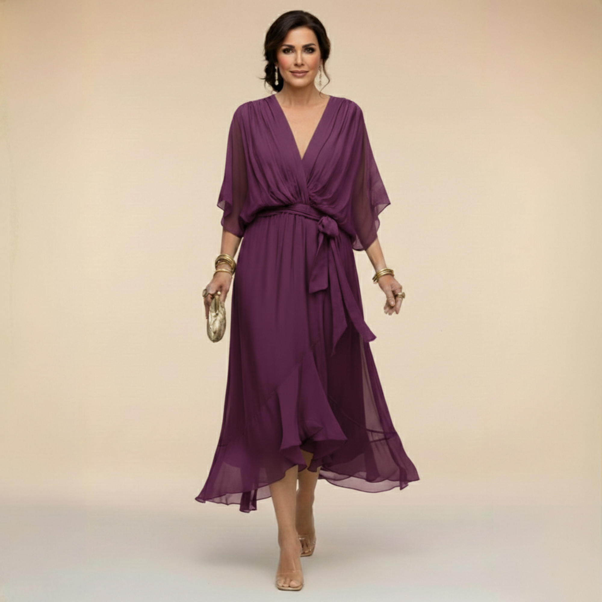 Monica - Vestido chiffon
