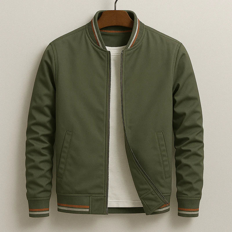 Mário - Elegante Jaqueta Bomber Listrada