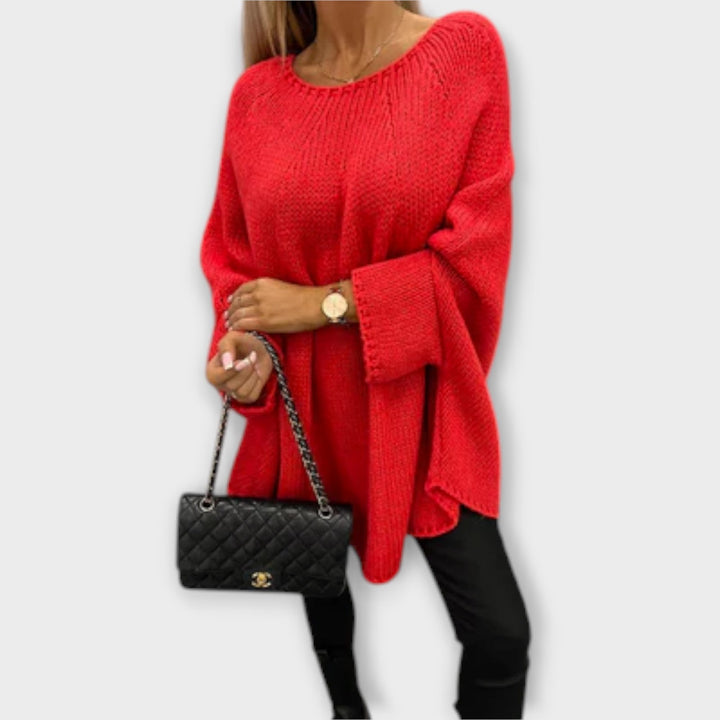 Isabelle - Pullover feminino elegante com decote redondo