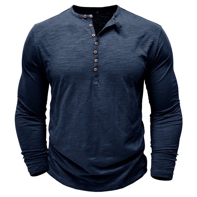 Henley - Camisa de Manga Longa