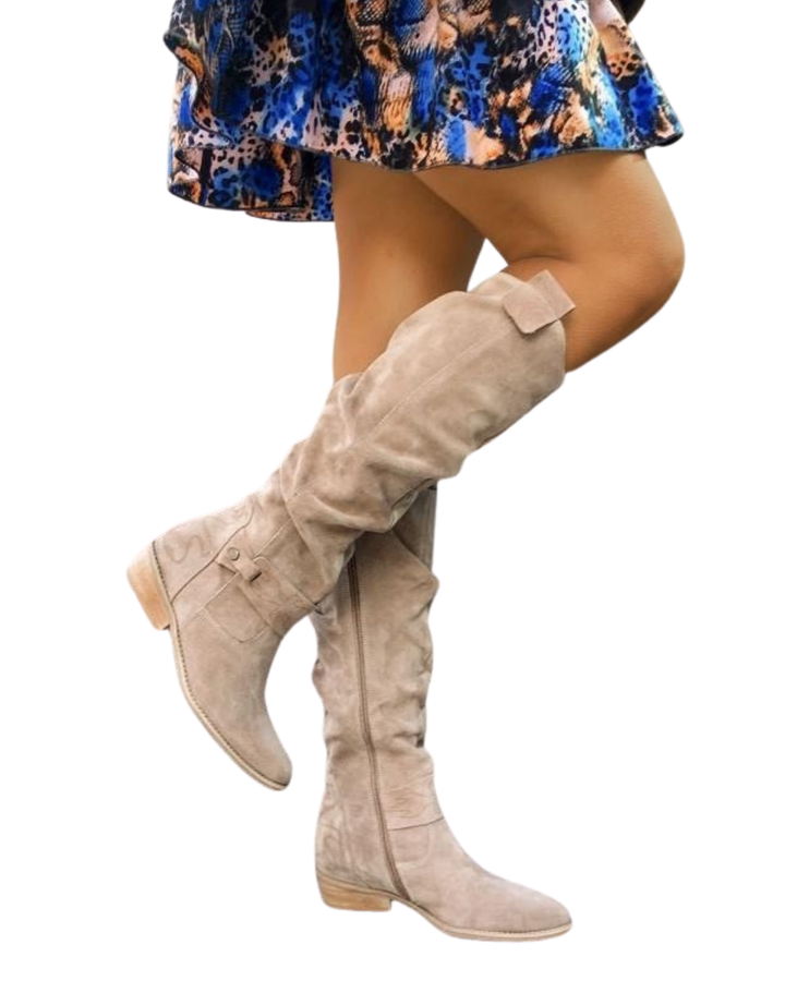 Lorena – Botas de camurça quentes e confortáveis para mulheres