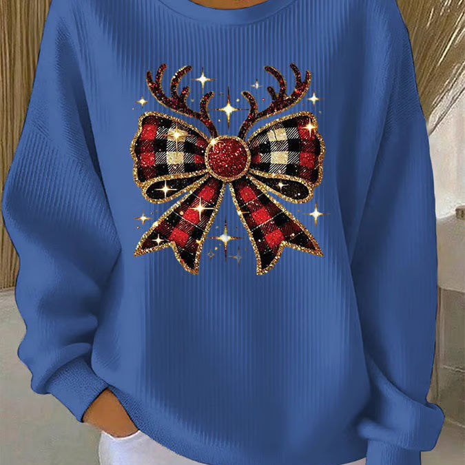 Irene - Sweater de Natal com motivo de laço