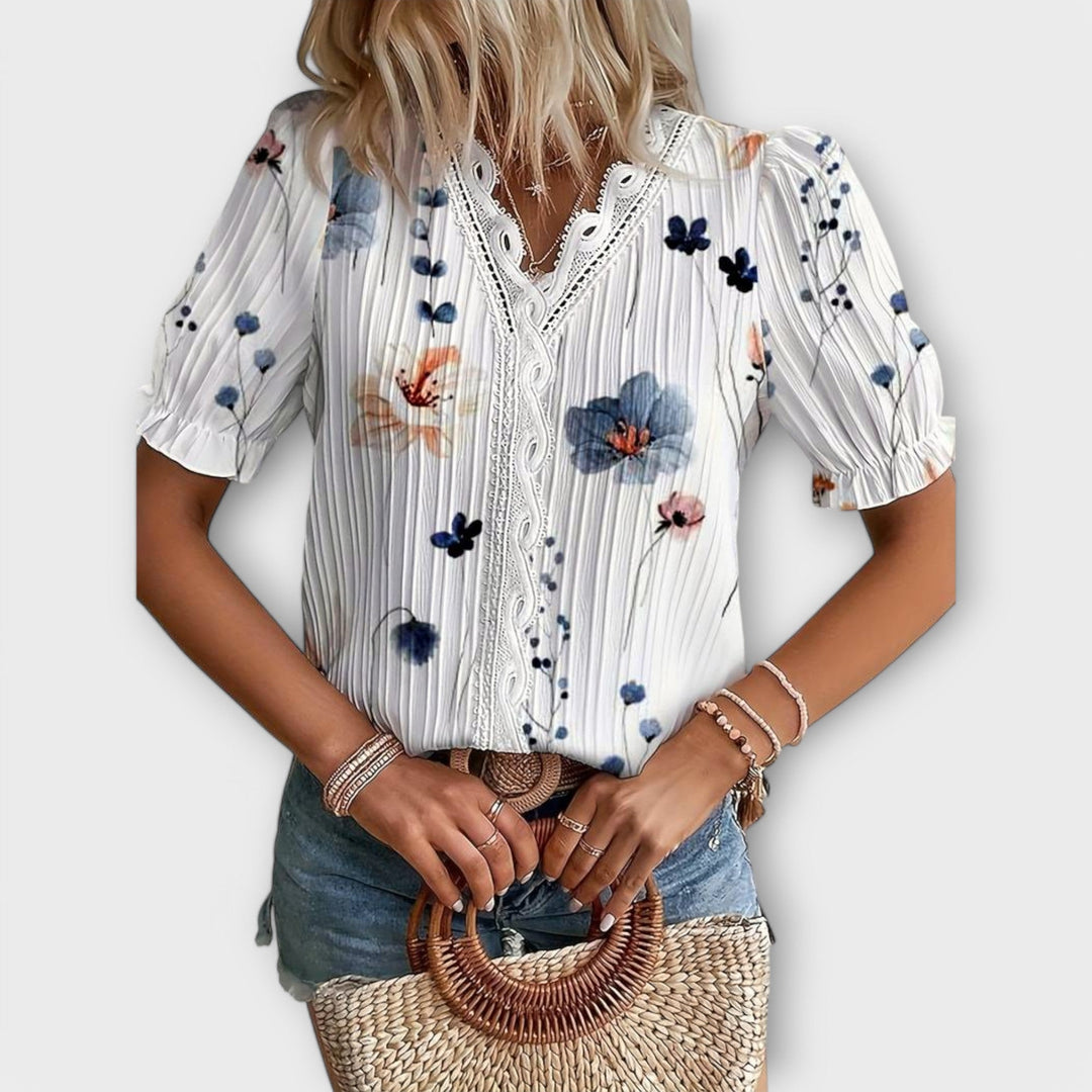 Emily - Blusa Moderna com Decote em V