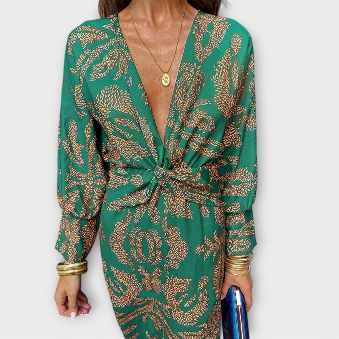 Oriana - Vestido Elegante com Mangas Longas