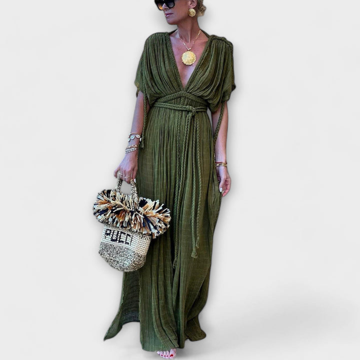Vestido Maxi Kimono em Estilo Grego