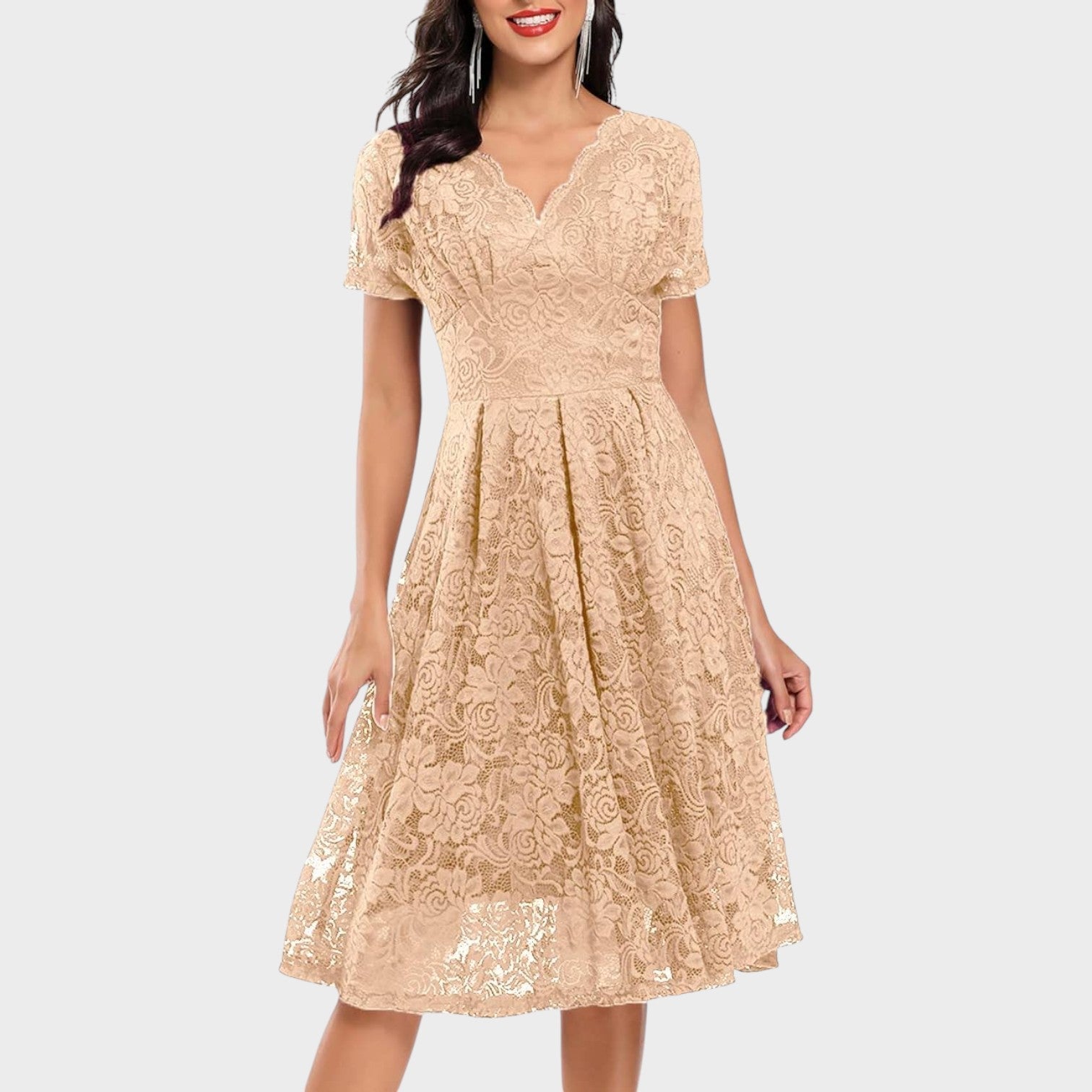 Mara - Vestido Renda Floral
