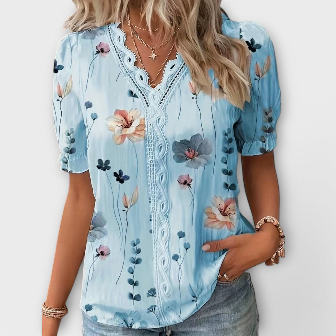 Emily - Blusa Moderna com Decote em V