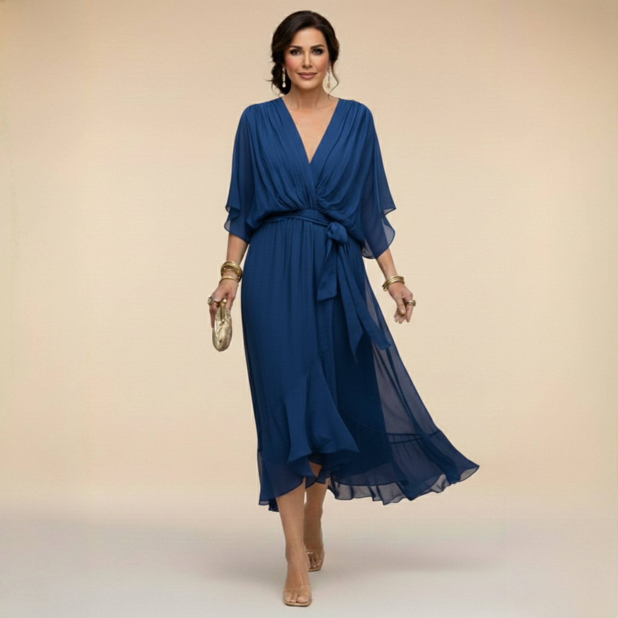 Monica - Vestido chiffon