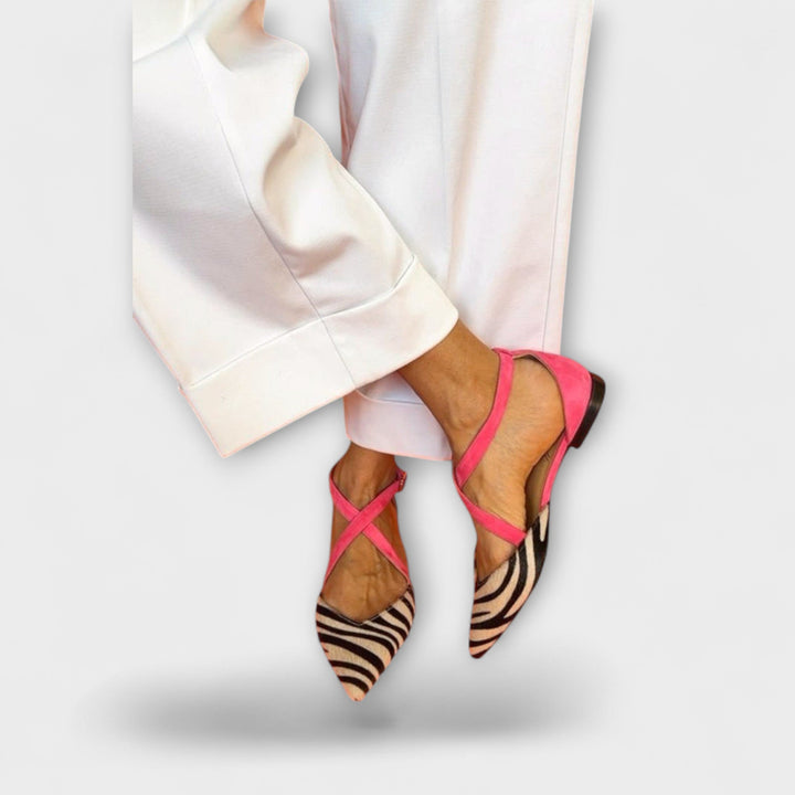 Zarella – Zebra-Flats em Rosa Poderoso