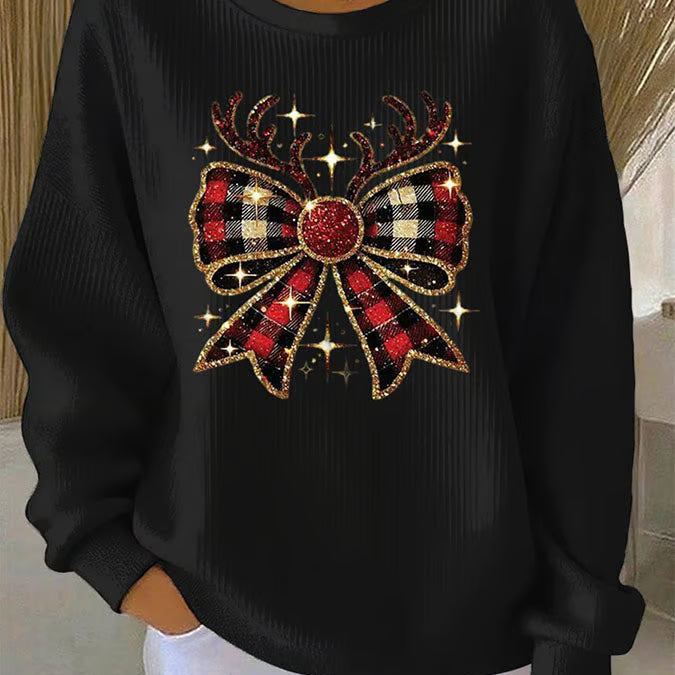 Irene - Sweater de Natal com motivo de laço