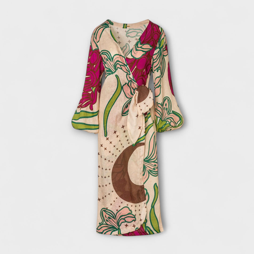Tracey - Vestido Maxikleid com Laço