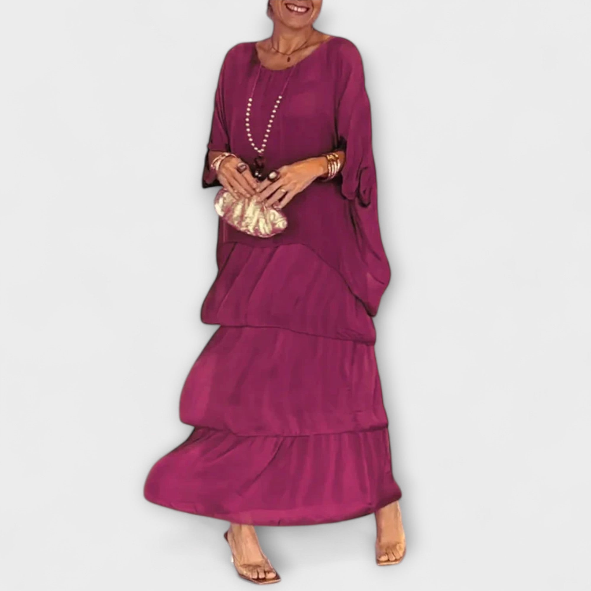 Evelyn - Elegante Vestido de Chiffon