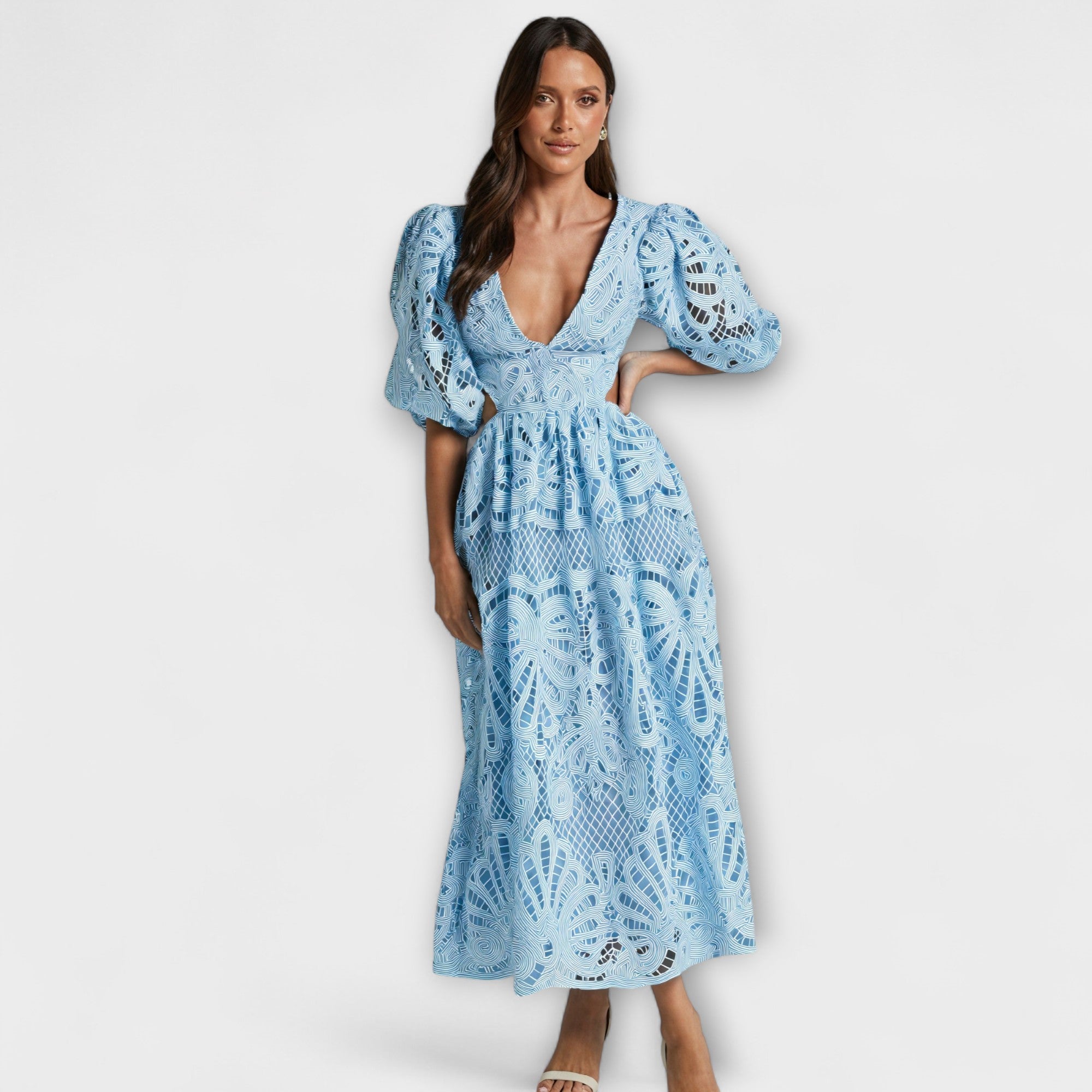 Vestido elegante com detalhes delicados