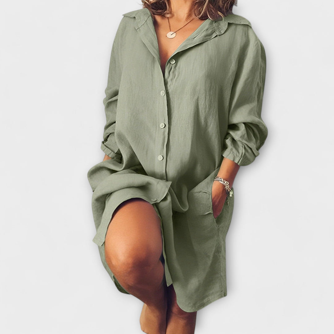 Blusa de Linho Casual para o Dia-a-Dia