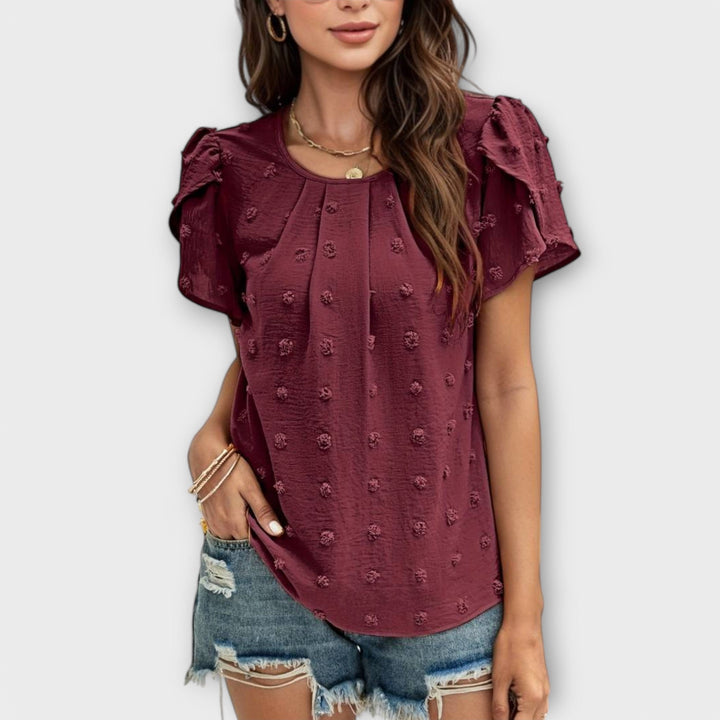 Charlotte - A blusa perfeita com padrão de bolinhas