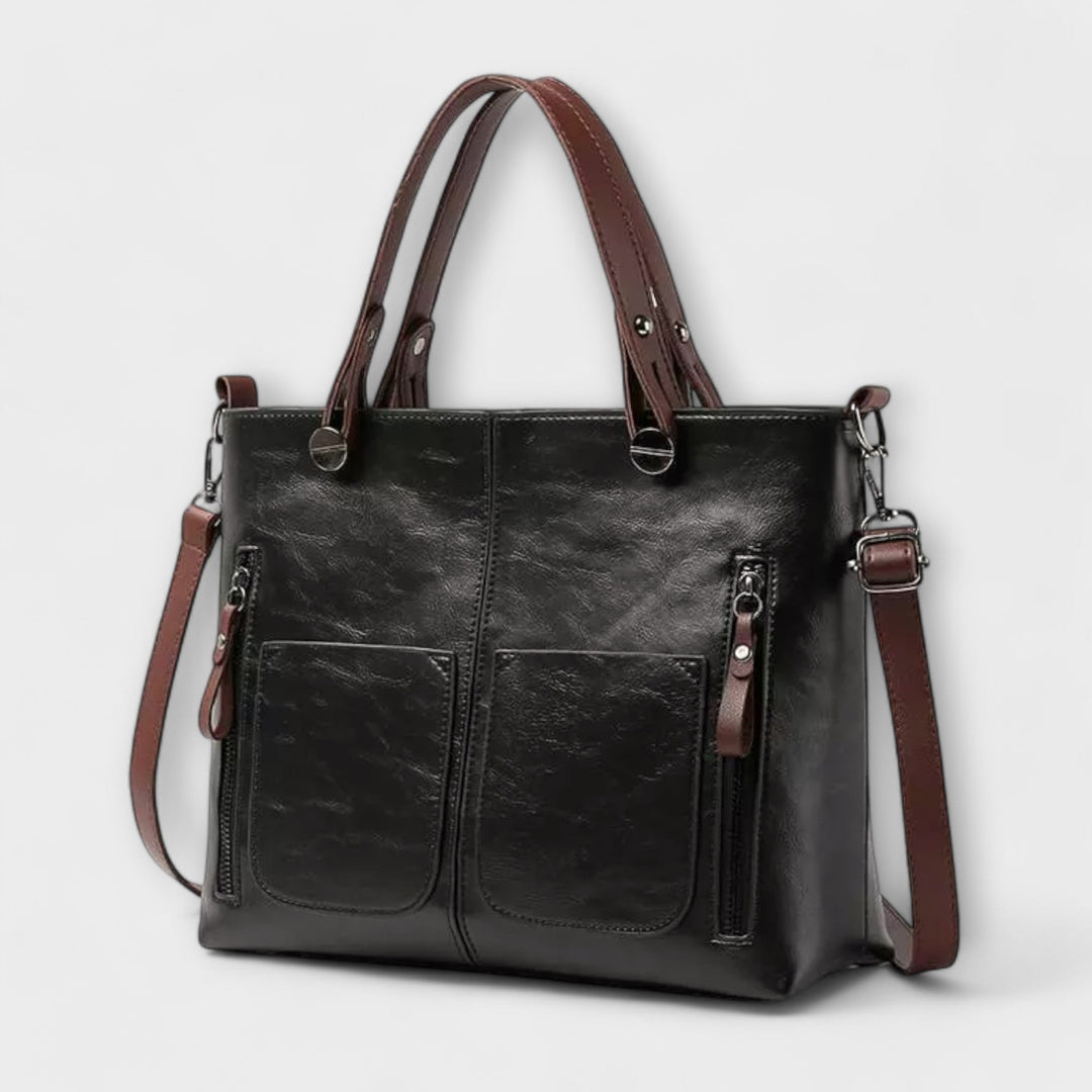 Cécile. - Elegante Bolsa de Couro