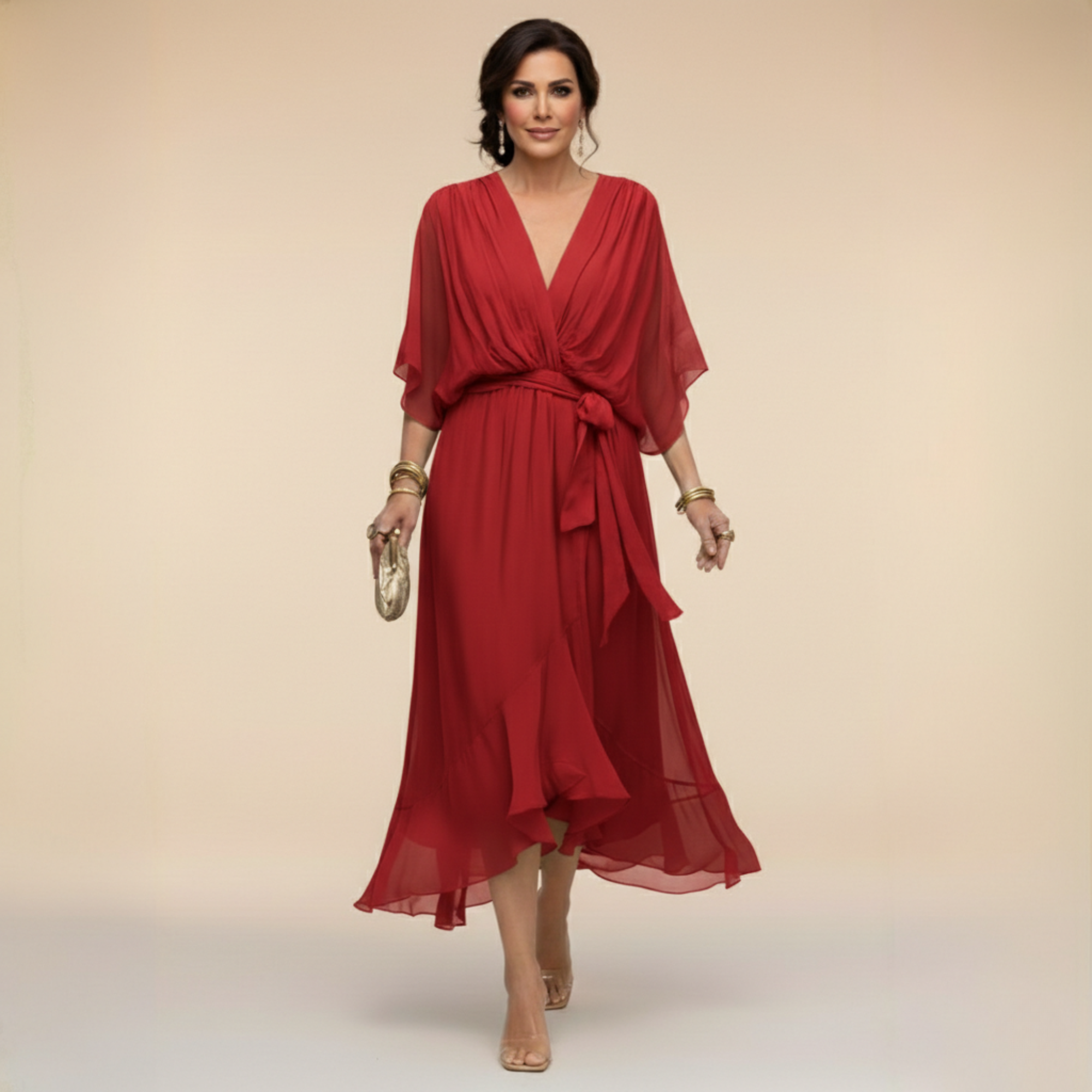 Monica - Vestido chiffon
