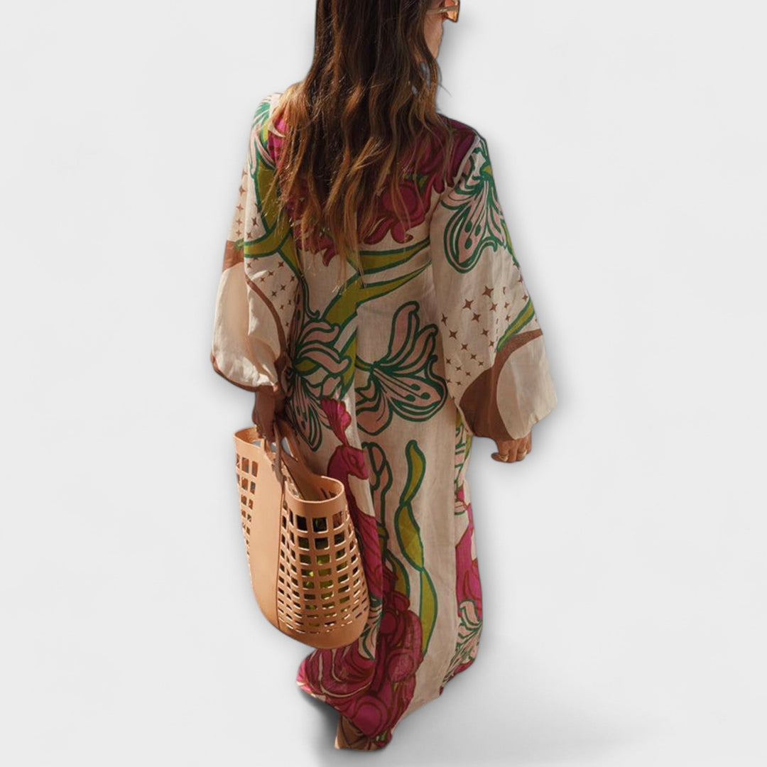 Tracey - Vestido Maxikleid com Laço