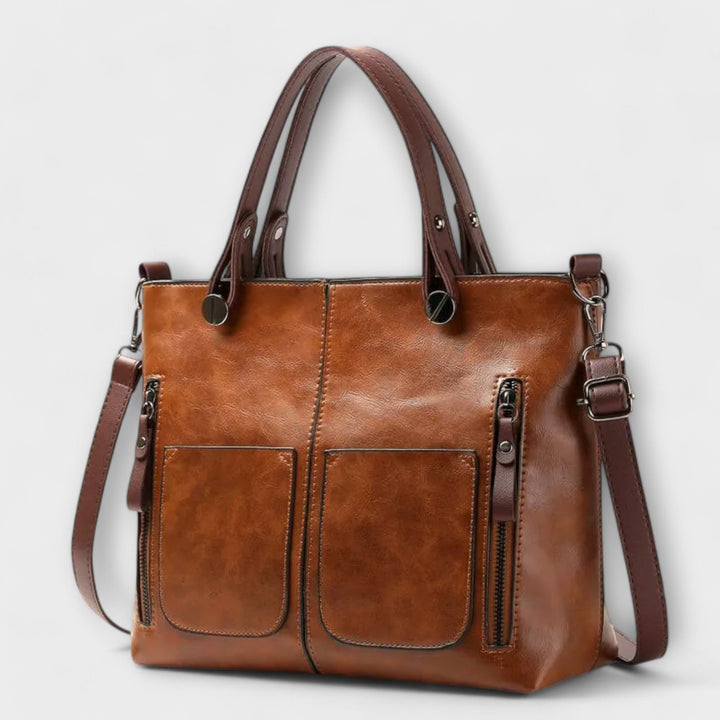 Cécile. - Elegante Bolsa de Couro