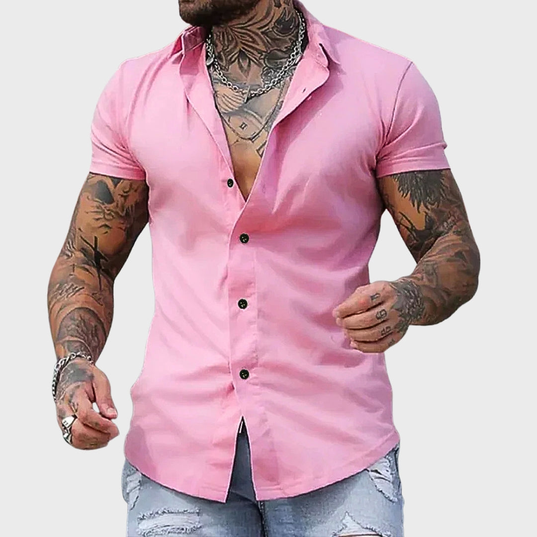 Ricardo | Camisa Slim Fit Manga Curta