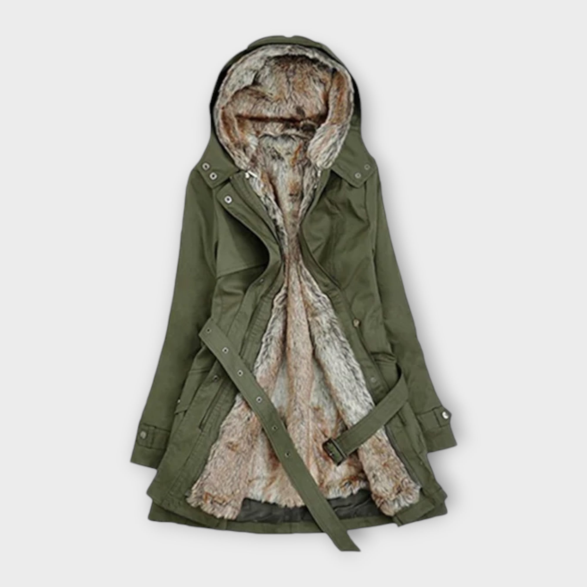 Mikash - Casaco de Forro de Pele Aconchegante