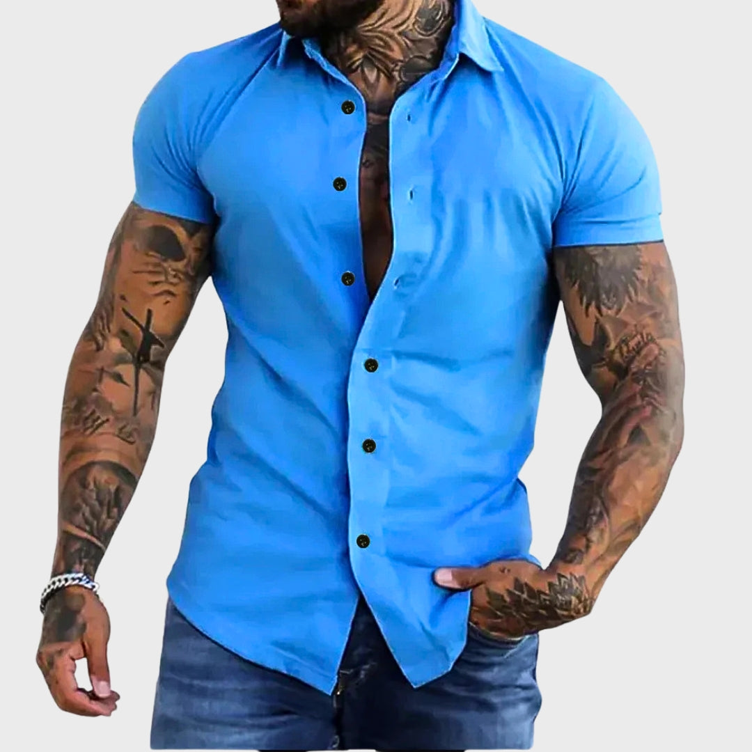 Ricardo | Camisa Slim Fit Manga Curta