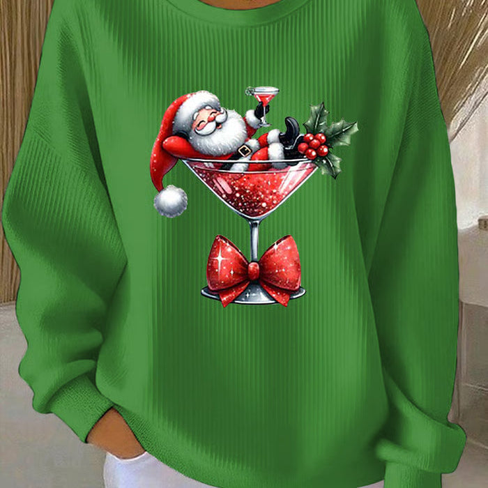 Marta - Suéter de Natal com design divertido de Pai Natal