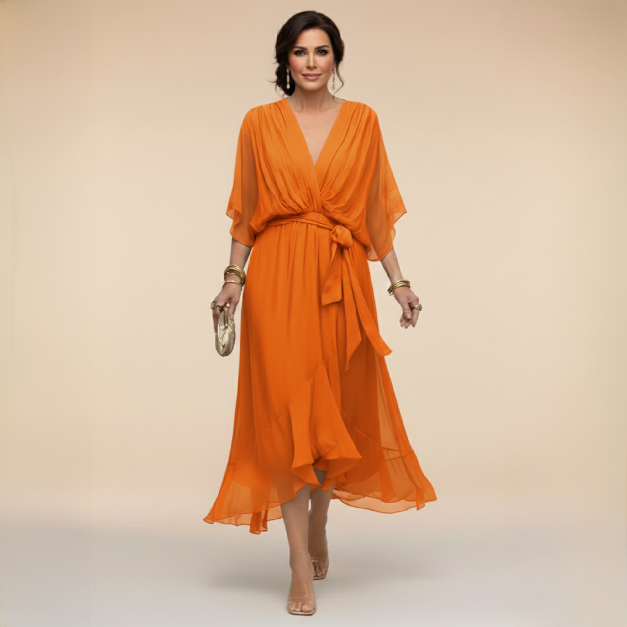 Monica - Vestido chiffon