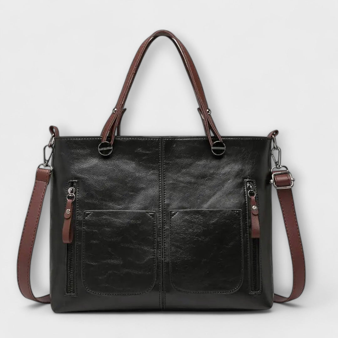 Cécile. - Elegante Bolsa de Couro