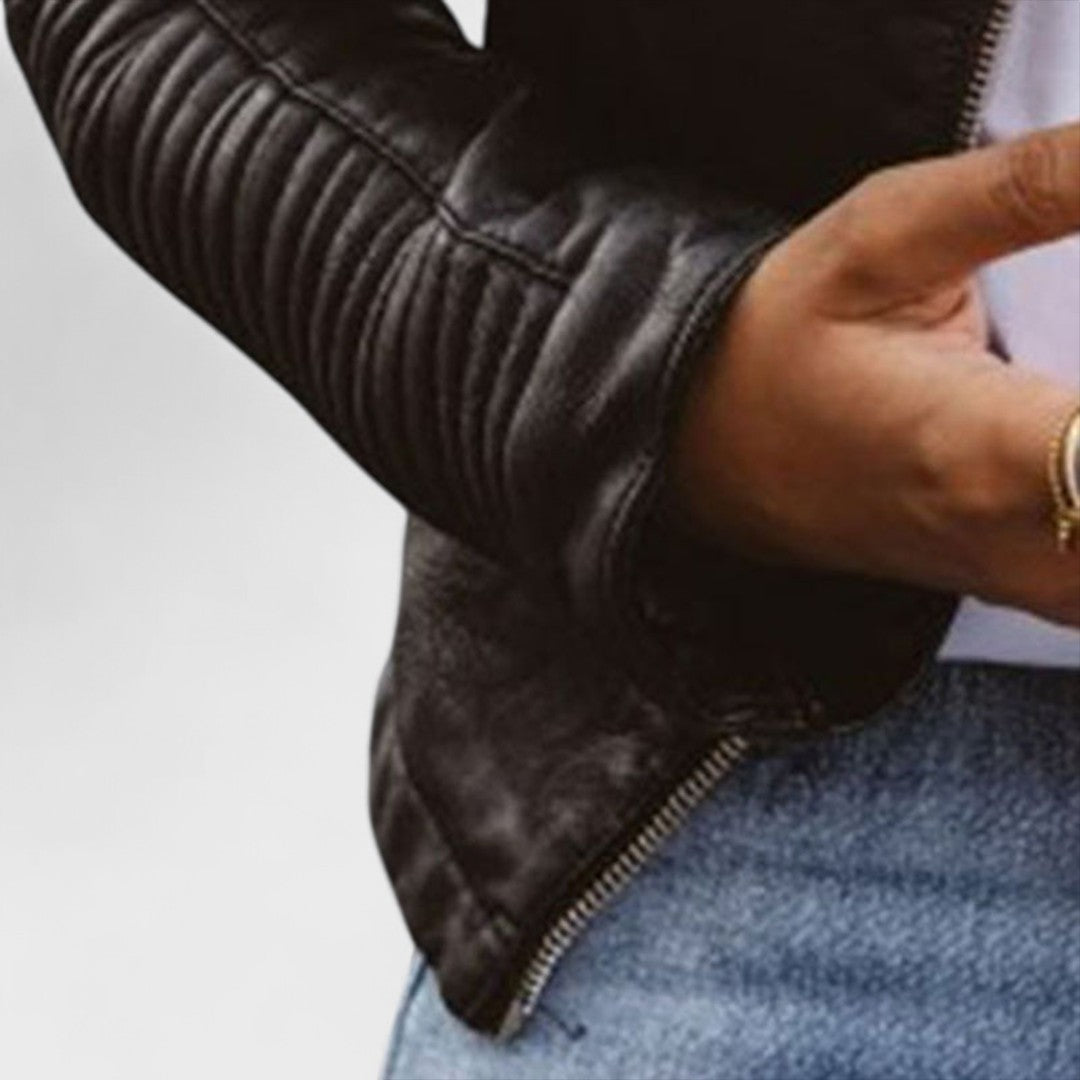 Marta - Casaco de couro elegante