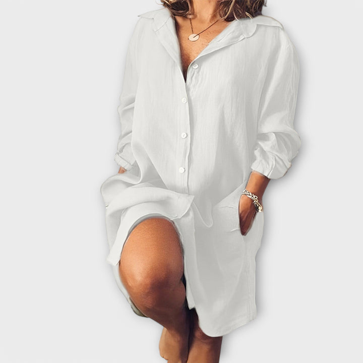 Blusa de Linho Casual para o Dia-a-Dia