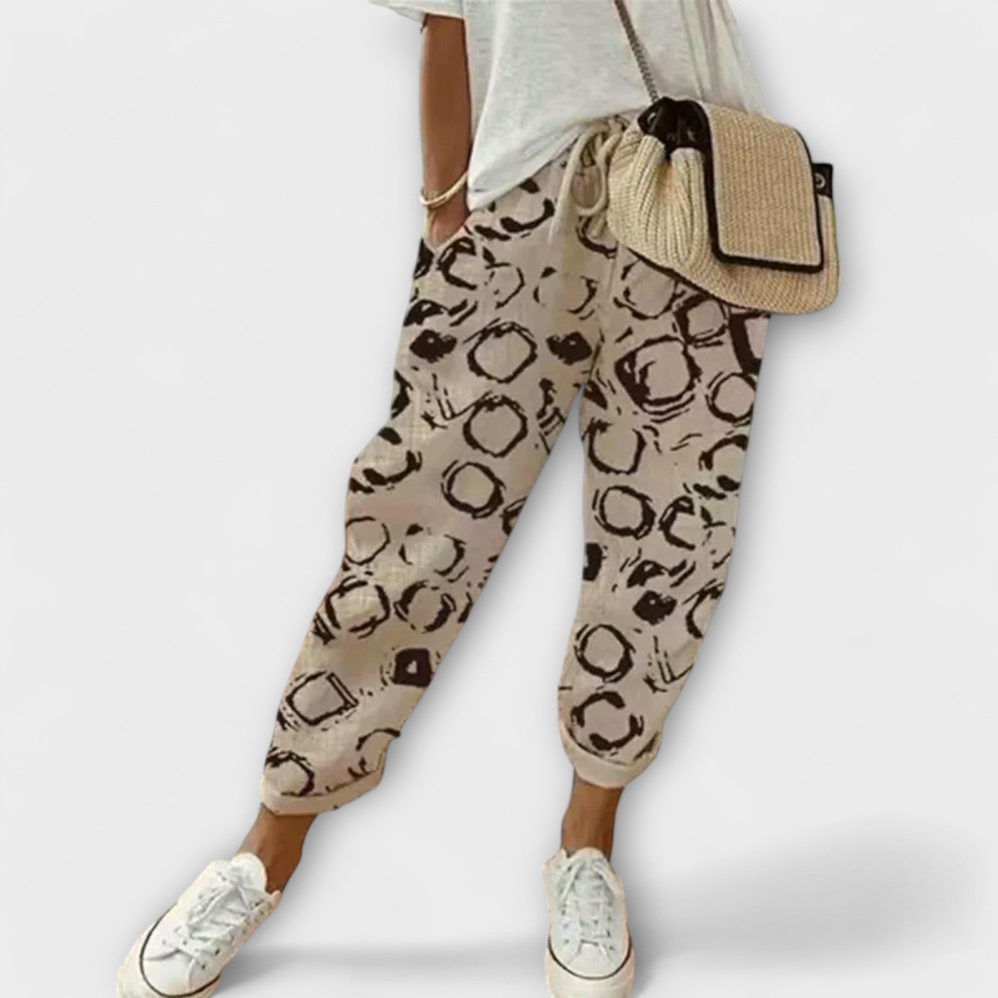 Burga - Calças de Algodão e Linho Confortáveis