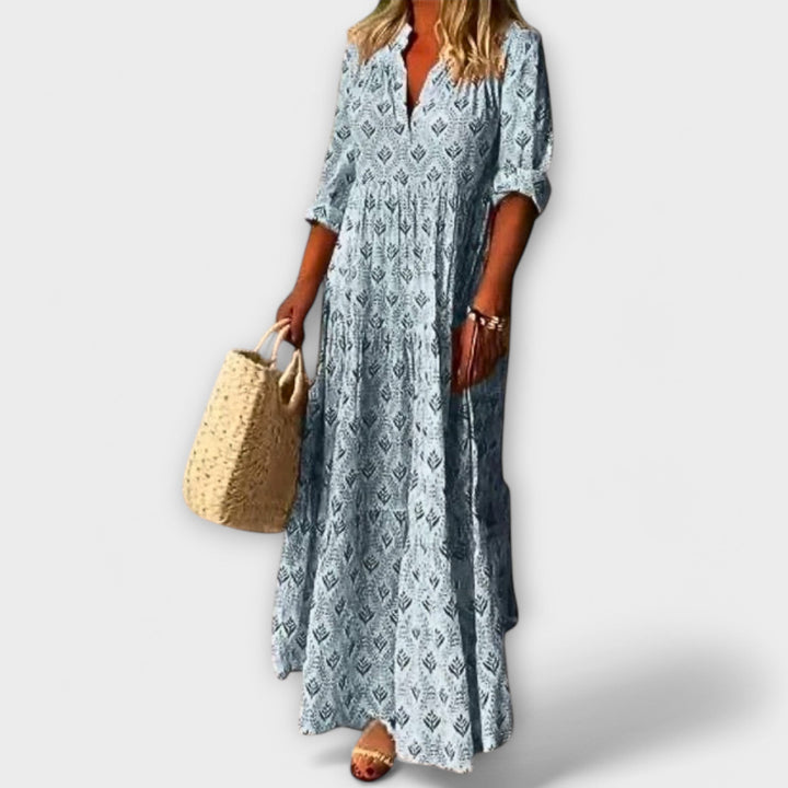 Sera - Vestido Maxi de Primavera Estiloso e Confortável