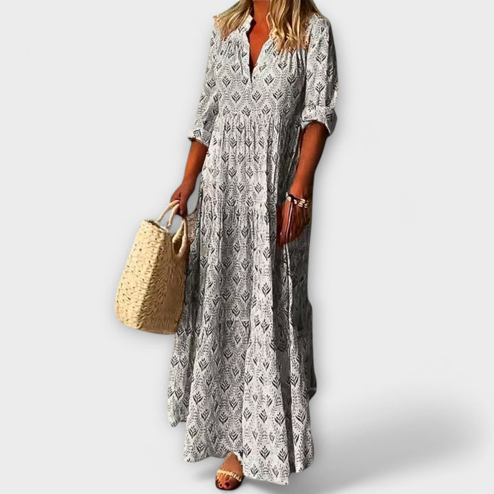 Sera - Vestido Maxi de Primavera Estiloso e Confortável