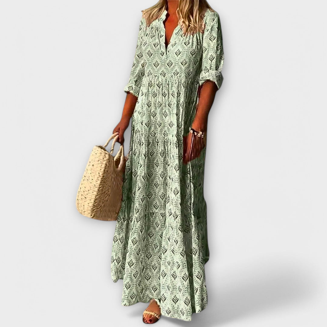 Sera - Vestido Maxi de Primavera Estiloso e Confortável