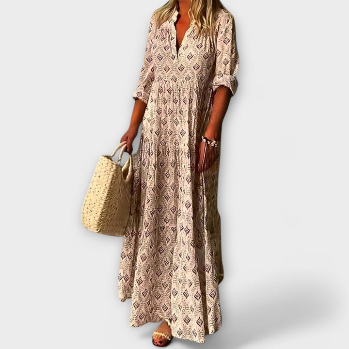 Sera - Vestido Maxi de Primavera Estiloso e Confortável